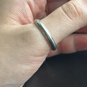 14k White Gold Milgrain Band, Size 8.5